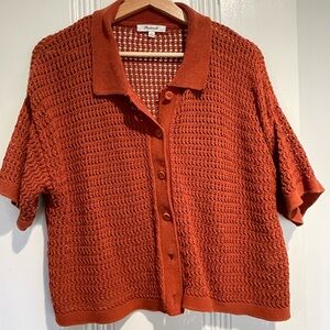 Madewell crochet button down sweater